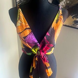 Zara floral crop top size Medium